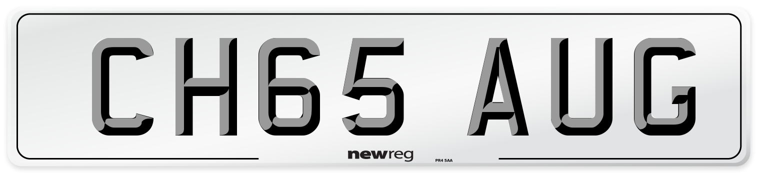 CH65 AUG Number Plate from New Reg